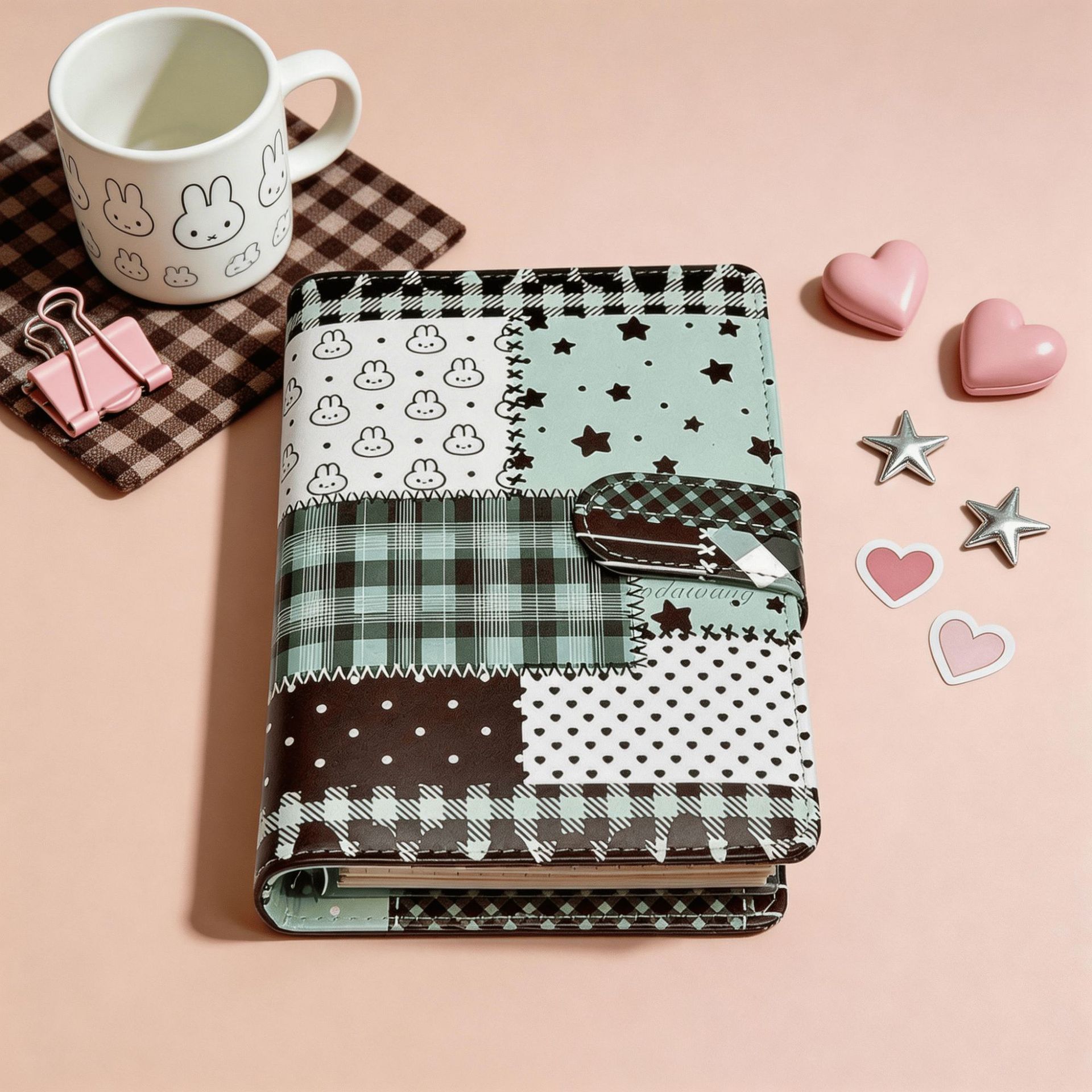 A6 Green Spliced Grid Notebook - Blank Sheet Music Notebook 评论和价格