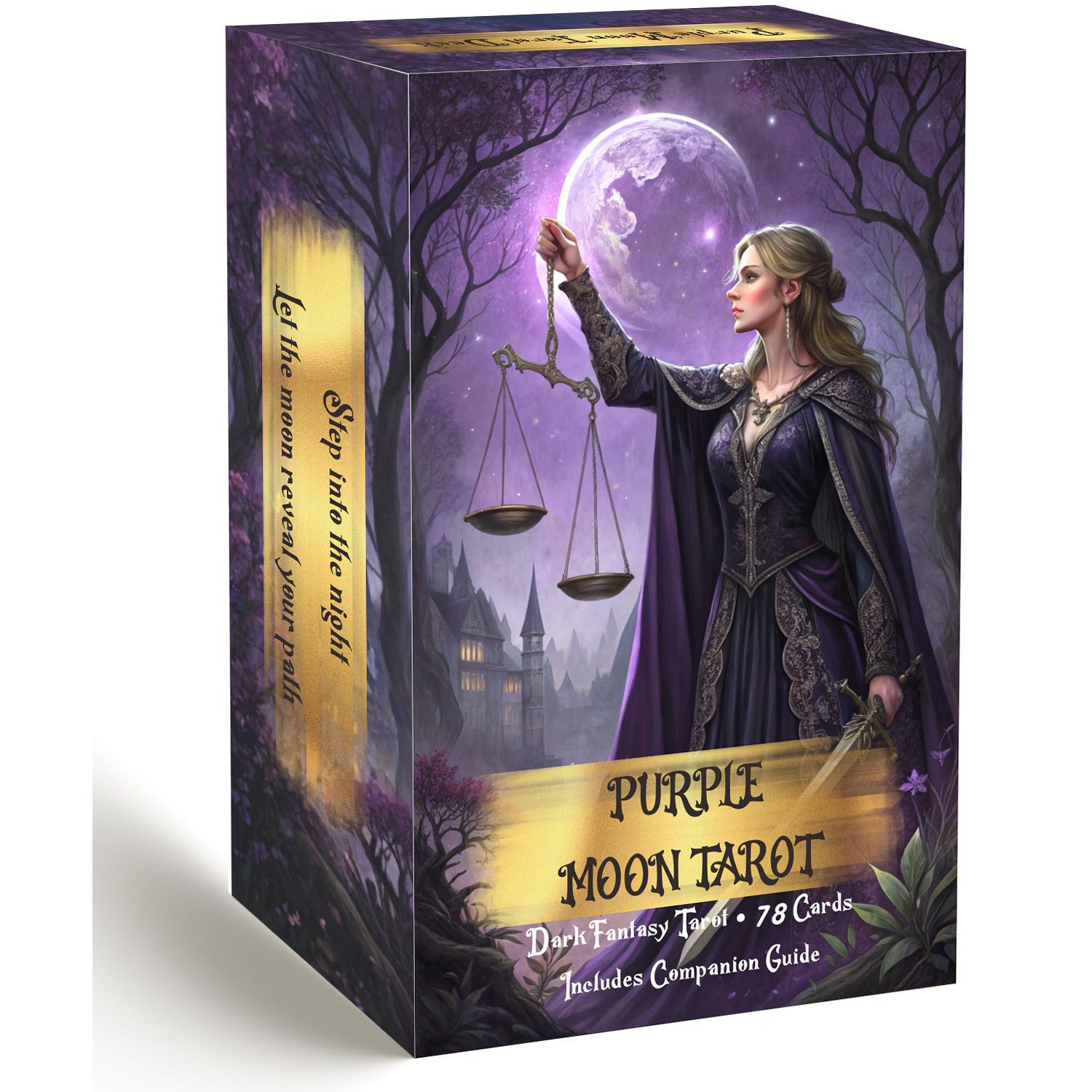 Purple Moon Tarot Cards Deck w - Tarot Deck With Guidebook 评论和价格